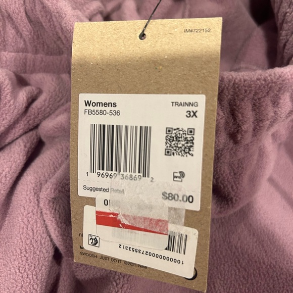 Nike Women's Purple Soft Fleece Like Material Jogger Sweatpants - Picture 3 of 5